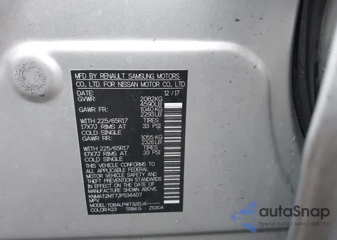 2018 Nissan Rogue S z USA, uszkodzony, nr VIN KNMAT2MT7JP534407